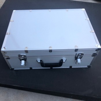 High-end premium customized sliver aluminum tool case Pure aluminum wire drawing surface box&kit with EVA foam