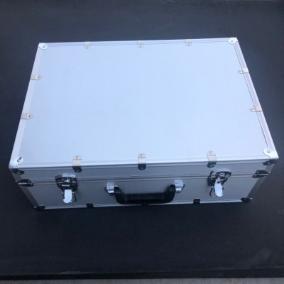High-end premium customized sliver aluminum tool case Pure aluminum wire drawing surface box&kit with EVA foam