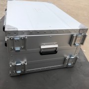 Silver Carrying Case Pure Aluminum Tool Case Metal Box with EVA foam wheels pull rod for equipments