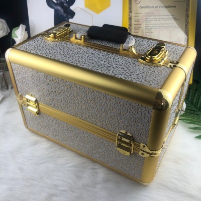 2019 new style local tyrants golden aluminum alloy make-up box&case for girls dresser in stock