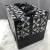 Black decorative pattern make-up aluminum cosmetics box, Aluminum frame beauty cosmetic box, Travel beauty box makeup