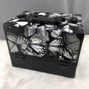 2019 new style Dragonflies butterflies PU aluminum makeup case cosmetic portable case Travel beauty case/box makeup