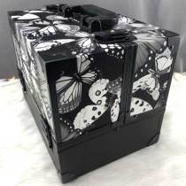 2019 new style Dragonflies butterflies PU aluminum makeup case cosmetic portable case Travel beauty case/box makeup