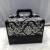 2019 new style Black and white pattern PU make-up aluminum cosmetics case Travel beauty case makeup case