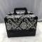 2019 new style Black and white pattern PU make-up aluminum cosmetics case Travel beauty case makeup case