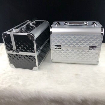 waterproof  ABS/PC aluminum make up storage box pink beauty case cosmetic case