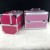 防水ABS / PC铝制化妆收纳盒粉色美容盒化妆盒