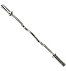 Bearings fitness curved weight barbell bar