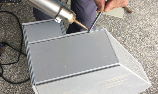 Welding HDPE board with PE rod
