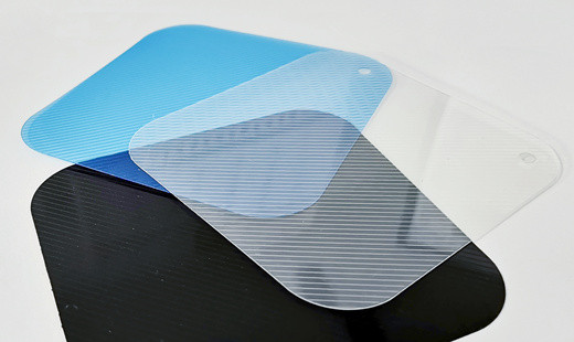 Grain surface PP film with lines