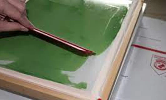 Silk screen printing for plastic sheet
