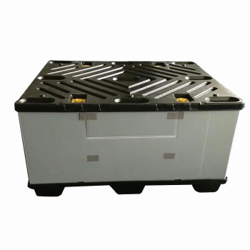 Polypropylene Plastic Storage Box with Lock for Warehouse and Logistics