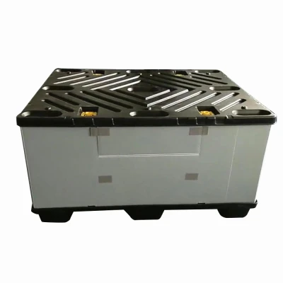 Polypropylene Plastic Storage Box with Lock for Warehouse and Logistics