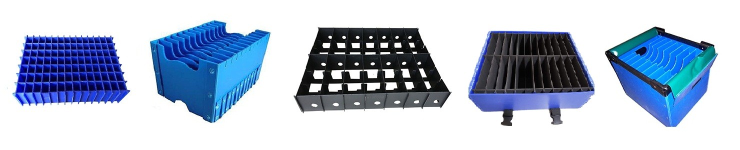 Dividers and partition for reusable container box