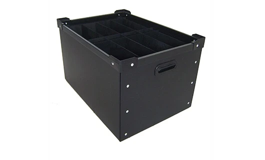 Velcro for reusable plastic boxes