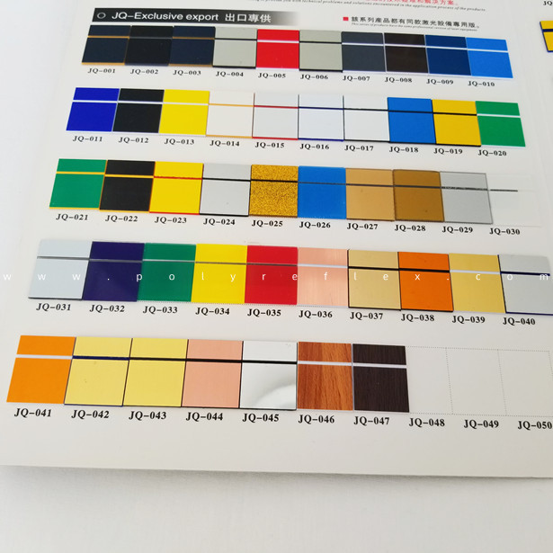 ABS Double Color Sheet Color Chart