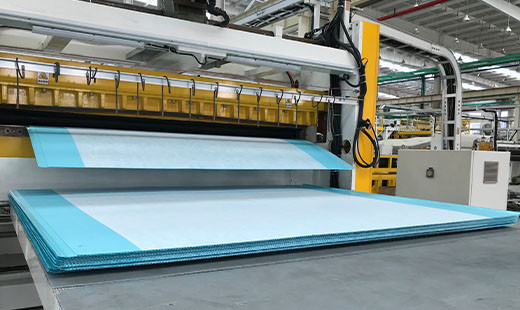 pp honeycomb board fabric lamination