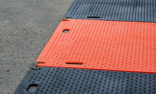 custom-colored ground mats