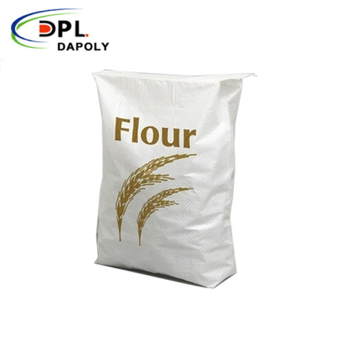 Dapoly 25kg 50kg high quality white color plastic polypropylene pp woven bags for grains rice flour