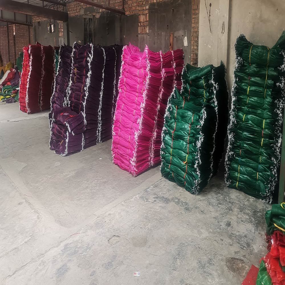 Custom Size PP PE Drawstring Vegetable Packing Onions Leno Mesh Bags