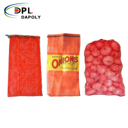 Plastic Woven Leno PP Mesh Onion, Garlic, Potato Net Bags