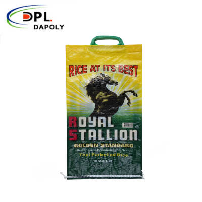Dapoly 25kg 50kg high quality white color plastic polypropylene pp woven bags for grains rice flour