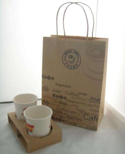 Store Usage Cheap Coffee Bubble Tea Promotional paper bag Shopping bags