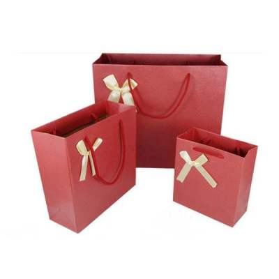Gift Packing Supermarket sales Promotional paper bag Shopping bags with nice handle