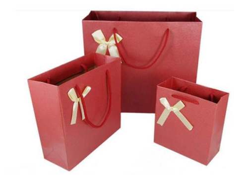 Gift Packing Supermarket sales Promotional paper bag Shopping bags with nice handle