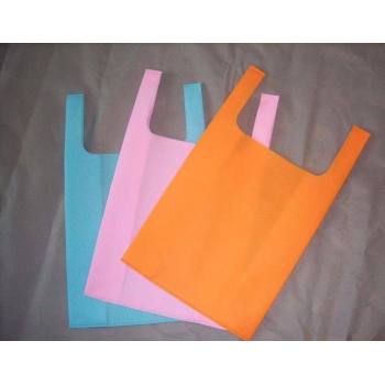 Customized Printing Vest type shopping bags non woven bag with non woven handle