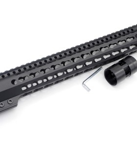 New Clamp On Black Tactical 13.5 inches Keymod handguard for AR15 M4 M16 with Steel Barrel Nut