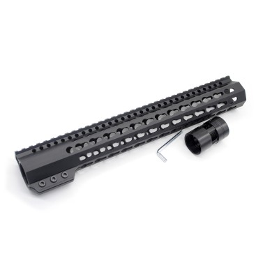 New Clamp On Black Tactical 13.5 inches Keymod handguard for AR15 M4 M16 with Steel Barrel Nut