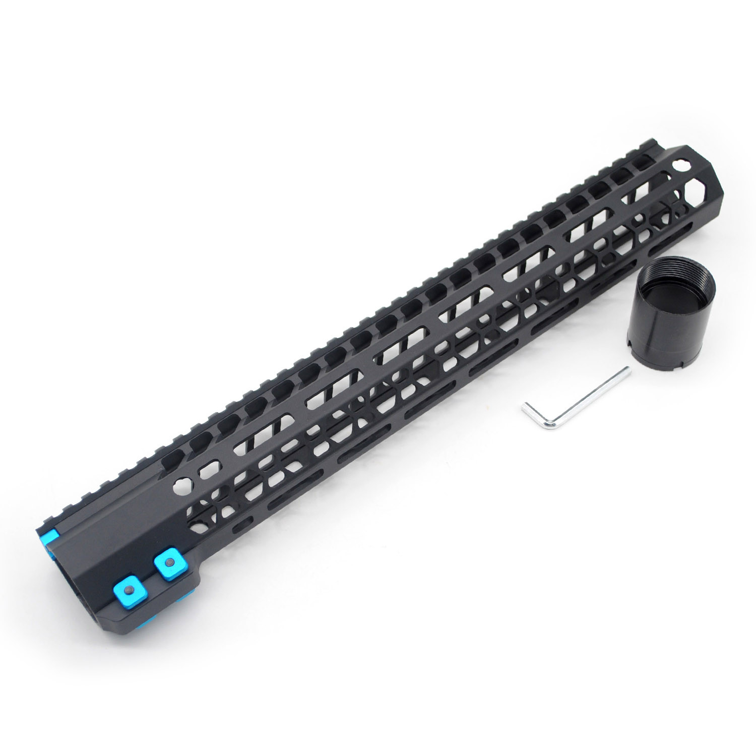 15 Inches Black Mlok Free Float clamp style Handguard for .308 High