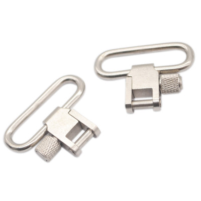 2-pack Silver 1.25 Inch Quick Detachable Heavy Duty Sling Swivel Quick Release gun Swivels for gun