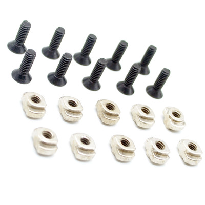 10 sets-pack M-LOK screws and T-nuts Kit fits picatinny MLOK rail gun rifle accessories