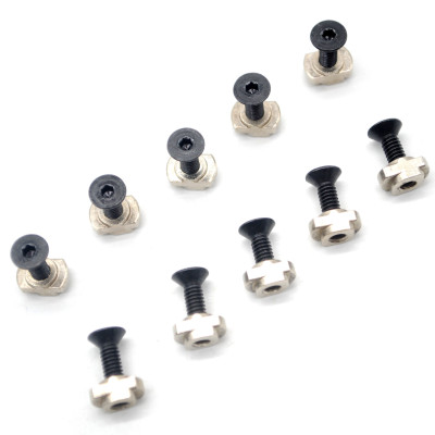 10 sets-pack M-LOK screws and T-nuts Kit fits picatinny MLOK rail gun rifle accessories