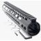Trirock New NSR 12 Inches Length Black Free Floating Black KeyMod AR15 Handguard With Rail Mount Steel Barrel Nut