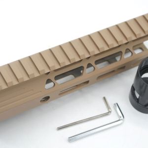 Clamp On TAN / Flat Dark Earth Tactical 7 inches M-LOK handguard for AR15 M4 M16 with Steel Barrel Nut fits .223/5.56 rifles