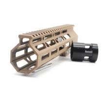 Trirock Clamp On TAN / Flat Dark Earth Tactical 9 inches M-LOK handguard for AR15 M4 M16 with Steel Barrel Nut fits .223/5.56 rifles