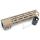 Trirock Clamp On TAN / Flat Dark Earth Tactical 10 inches M-LOK handguard for AR15 M4 M16 with Steel Barrel Nut fits .223/5.56 rifles