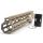 Trirock Clamp On TAN / Flat Dark Earth Tactical 13.5 inches M-LOK handguard for AR15 M4 M16 with Steel Barrel Nut fits .223/5.56 rifles