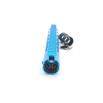 Trirock New NSR 12 Inch Length Blue Free Floating KeyMod AR15 Handguard With Rail Mount Steel Barrel Nut