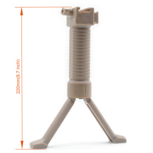 Trirock Tan / Flat dark earth Quick Deploy Bipod Grip Fits Picatinny Weaver 20mm 22mm Rail