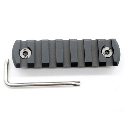 Black Color Aluminum 7 slots M-lok picatinny Rail Section in 3.04