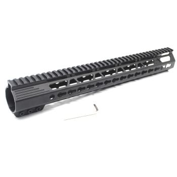New Clamp Style Low profile Black 15 inches .308/7.62 LR_308 DPMS Keymod Rail Mount System Ultra slim Free Float Handguard