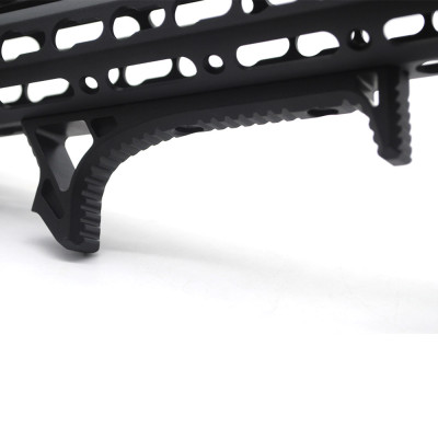 TRIROCK Black Aluminum LINK Curved Angled Foregrip Front Grip hand stop Fits KeyMod Handguard