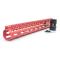 Trirock New NSR 15 Inch Length Red Free Floating KeyMod AR15 Handguard With Rail Mount Steel Barrel Nut