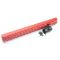 Trirock New NSR 15 Inch Length Red Free Floating KeyMod AR15 Handguard With Rail Mount Steel Barrel Nut