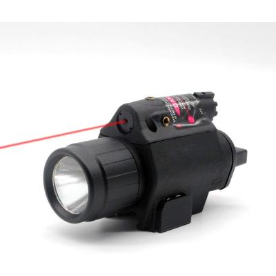 Trirock LED red laser Flashlight Torch Light Combo with Pressure Switch & 20mm Picatinny Rail