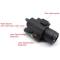 Trirock LED red laser Flashlight Torch Light Combo with Pressure Switch & 20mm Picatinny Rail
